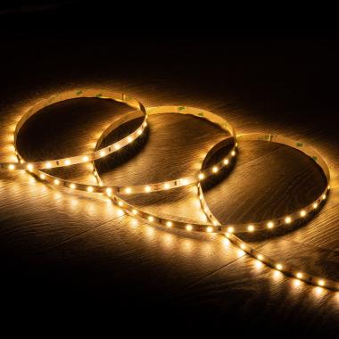 Fita LED 12 V SMD, 60 LED/m, 5 m, 5 W/m, 400 lm/m, largura 8 mm, Corte a cada 5 cm, IP20