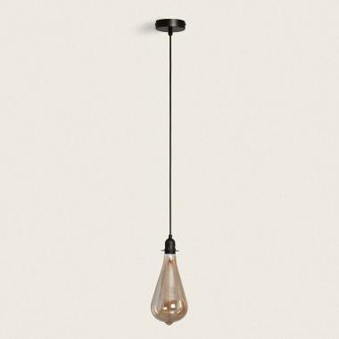 Suporte com Porta Lâmpadas para Candeeiro Suspenso Exterior com Cabo PVC