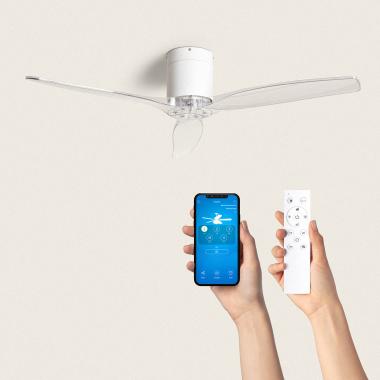Ventoinha de Teto Silenciosa Angistri Branco 132 cm com Motor DC
