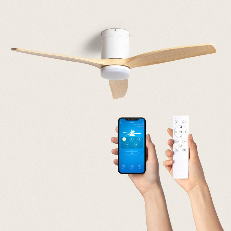 Imagem de Ventoinha de Teto Silenciosa Angistri Branco 132 cm com Motor DC