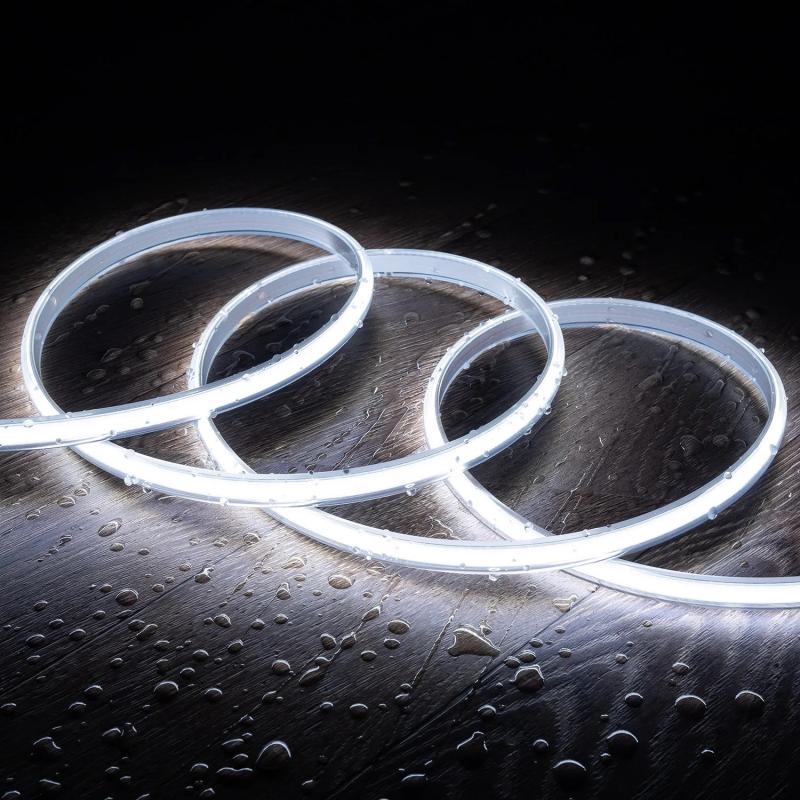 Imagen de Tira LED Regulable 220V COB Autorrectificada 320 LED/m 8W/m 720 lm/m Ancho 12mm Corte 50cm IP65 CRI90 a Medida