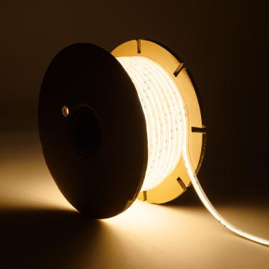 Tira LED Regulable 220V COB Autorrectificada 560 LED/m BOBINA 50m 14W/m 1250lm/m SILICONE FLEX IC-2P Ancho 10mm Corte 10cm IP65