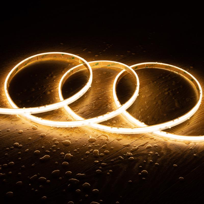 Imagem de Fita LED Regulável 220V COB Autorrectificada 560 LED/m 14W/m 1250lm/m SILICONE FLEX IC-2P Largura 10mm Corte 10cm IP65 à Medida