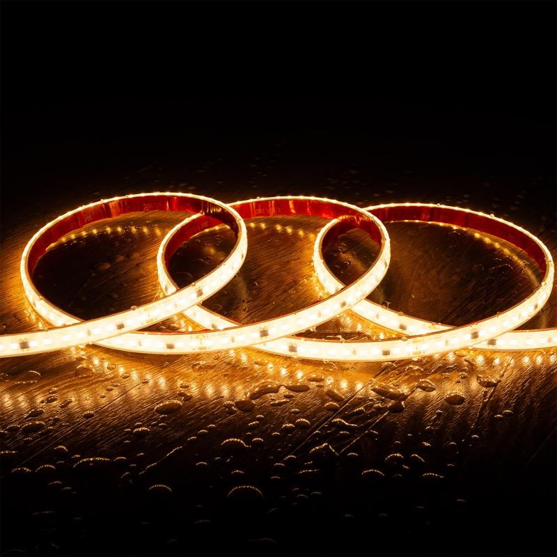 Imagen de Tira LED Regulable 220V SMD Autorectificada 120 LED/m 14W/m 1680lm/m SILICONE FLEX Ancho 12mm Corte 10cm IP67 a Medida