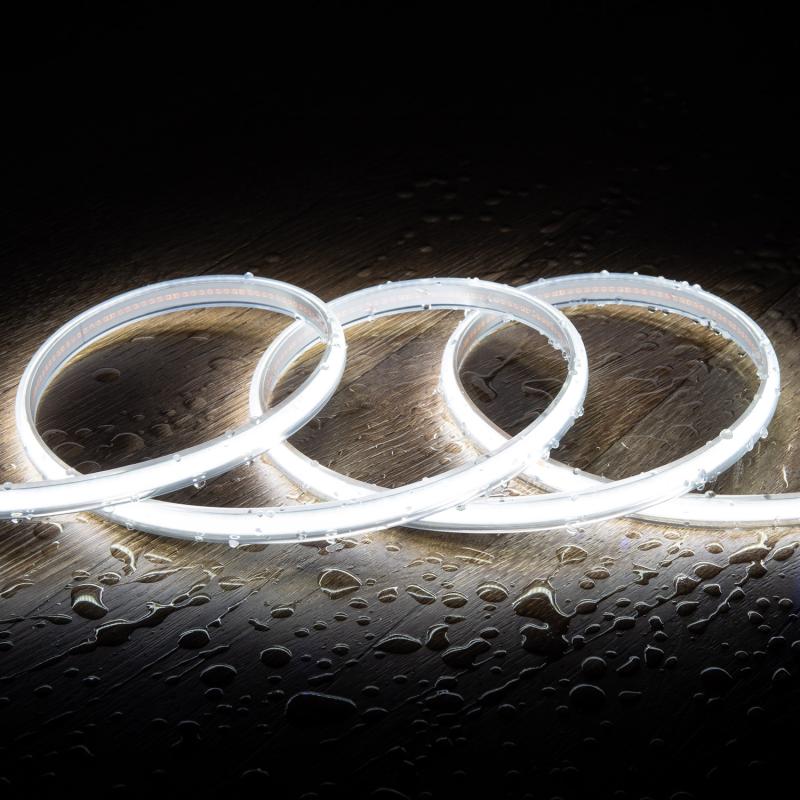 Imagen de Tira LED Regulable 220V COB 320 LED/m Blanco Frío 8W/m 720lm/m Ancho 12mm Corte 50cm IP65 CRI90 a Medida