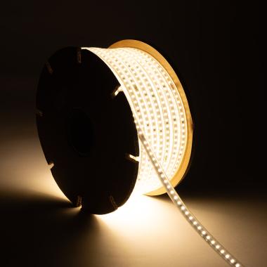 Tira LED Regulable 220V SMD 120 LED/m BOBINA 50m 8.5W/m 850lm/m Ancho 12mm Corte 20/100cm IP65