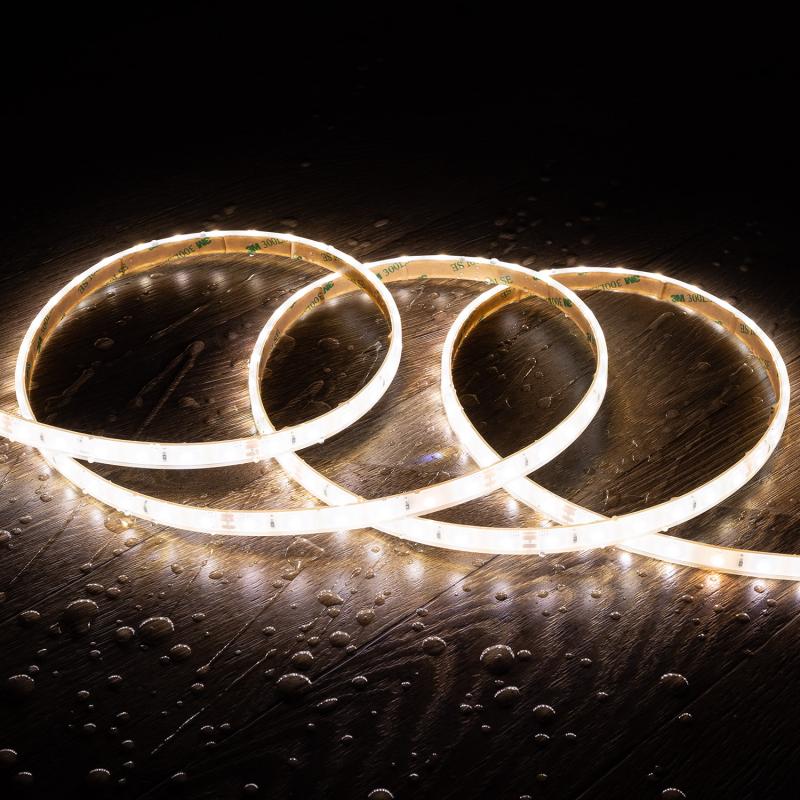 Imagen de Tira LED 24V SMD 60 LED/m 5m 5W/m 500lm/m Ancho 10mm Corte 10cm Sumergible IP68 SILICONE FLEX