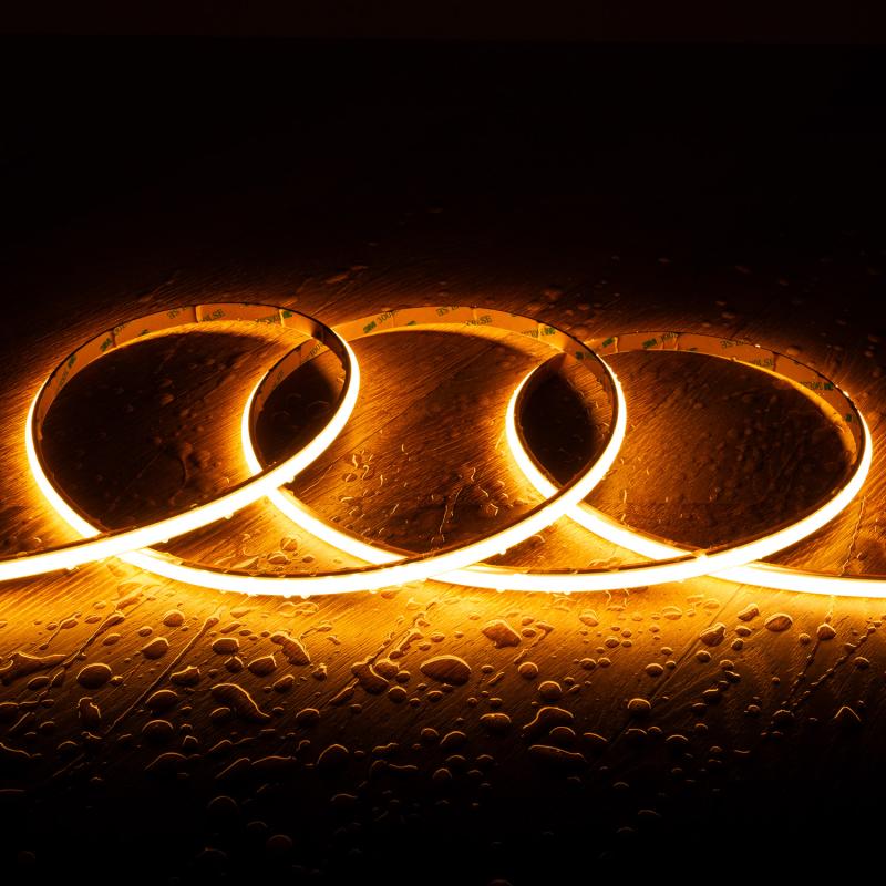 Imagen de Tira LED 24V WCOB 252 LED/m 5m 12W/m 1080lm/m Ancho 10mm FreeCut IP65 CRI90 SILICONE FLEX