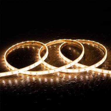 Fita LED 12 V SMD, 60 LED/m, 5 m, 5 W/m, 500 lm/m, Largura 10 mm, Corte a cada 5 cm, Submersível, IP68, SILICONE FLEX