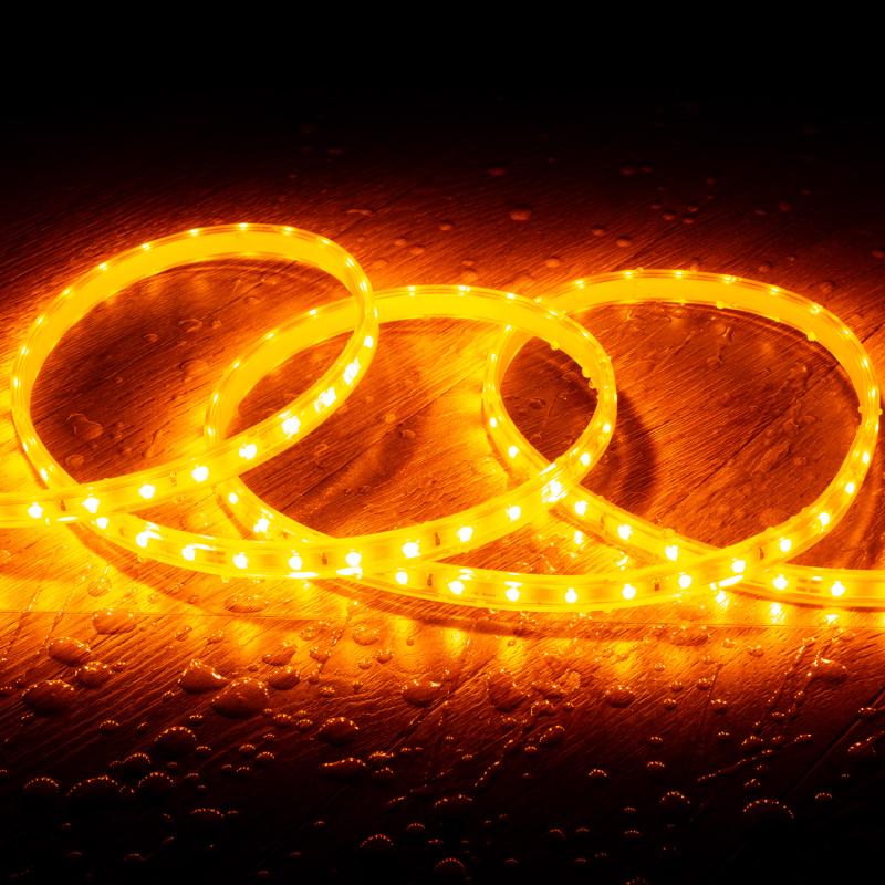Imagen de Tira LED Regulable 220V SMD 60 LED/m Naranja 5W/m Ancho 12mm Corte 100cm IP65 a Medida