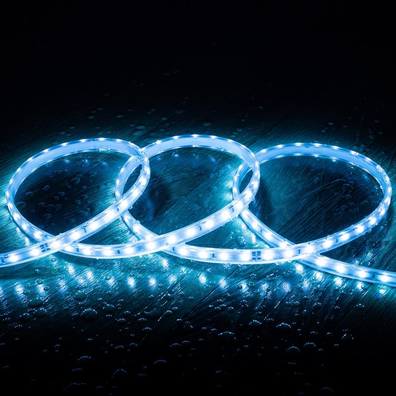Imagem de Fita LED 220V SMD2835 60LED/m Azul IP65 Largura 12mm Corte 100cm             