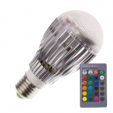 BOMBILLA LED DE COLORES CON MANDO A DISTANCIA