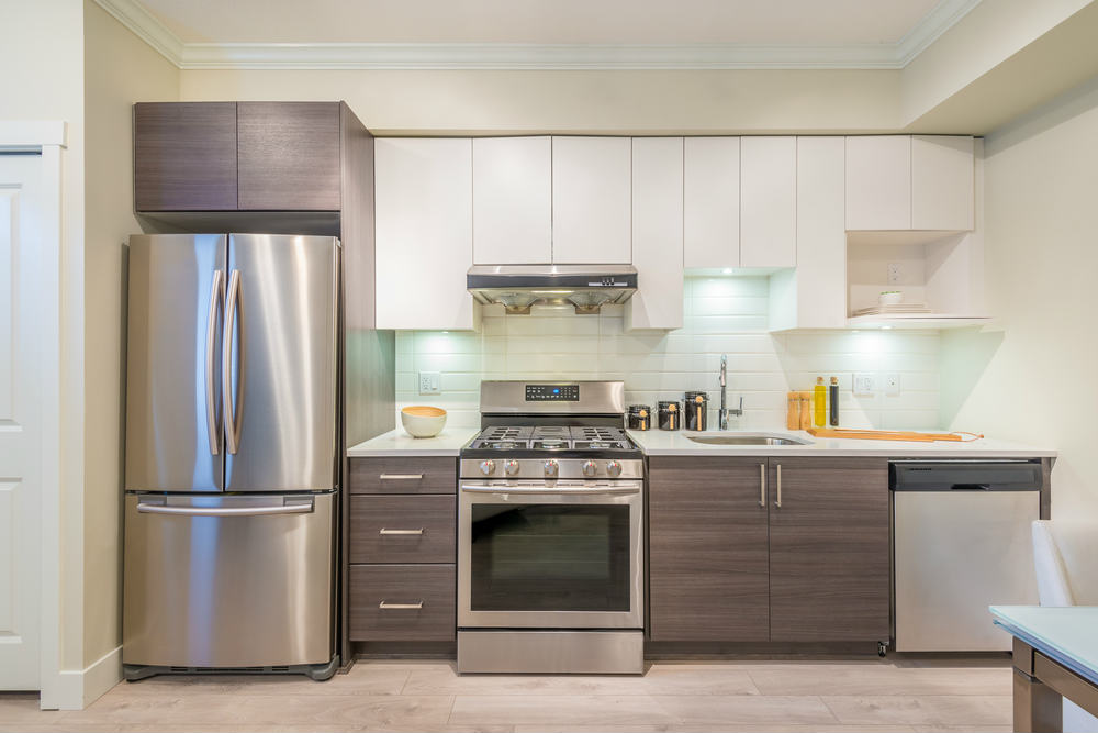 Armario grande de 7 puertas para la cocina con luz Led interior