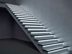 Escalones con tiras LED