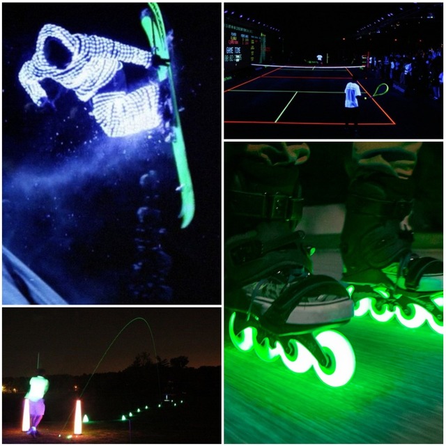 Practicar deporte con luz LED