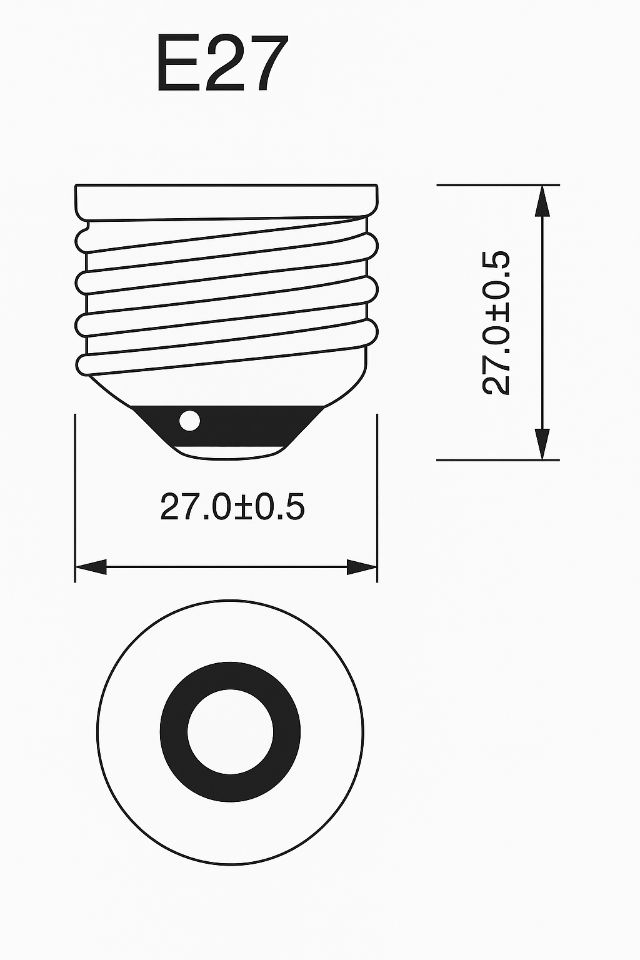 Schema E27-Fassung