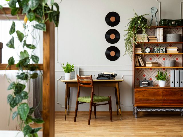 rincón con decoración vintage