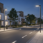 Iluminación eficiente y segura para zonas residenciales con farolas LED Vía pública, iluminada por farolas LED
