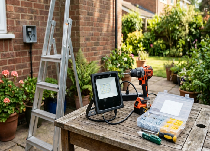 Benodigdheden voor een correcte installatie van een led-buitenprojectoren