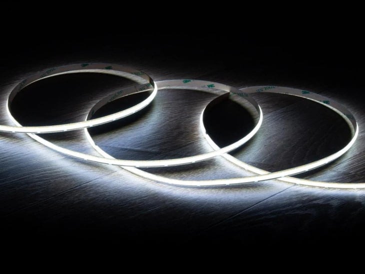 COB LED strip verlicht met homogeen licht
