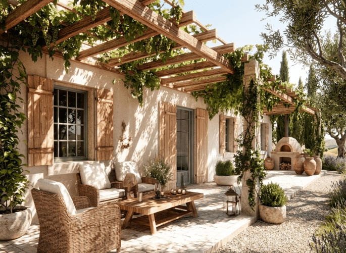 Une maison de campagne au style naturel