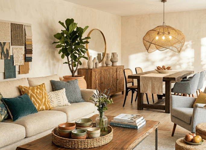 Casa diseñada con estilo natural