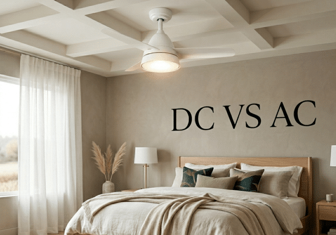 Ventiladores de techo con motor DC VS AC