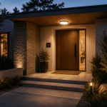Domótica en el hogar: qué es y por qué mejora la eficiencia de tu vivienda Portal de casa con iluminación inteligente