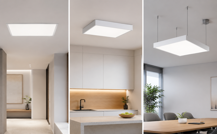 Arten der Installation von LED-Panels 