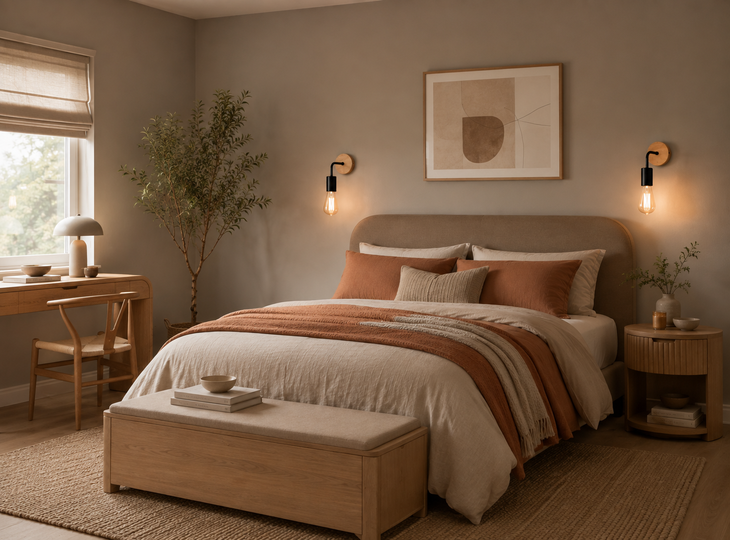 Wandlampen in Scandinavische stijl voor de slaapkamer
