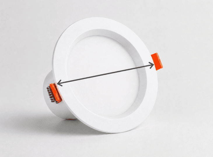Diámetro y medidas de los downlights LED