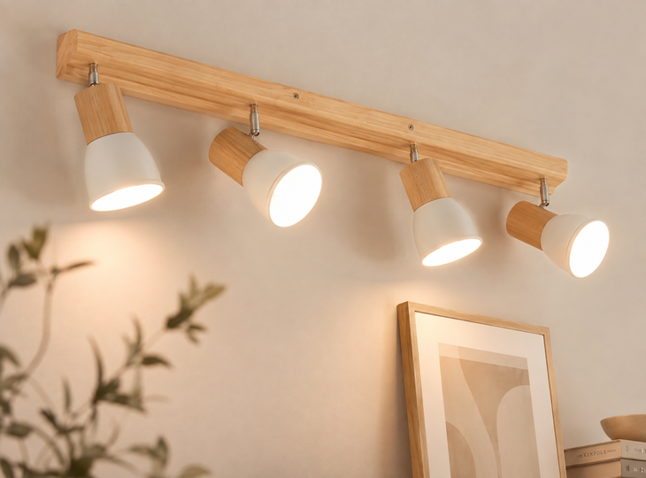 Houten hanglamp in Scandinavische stijl