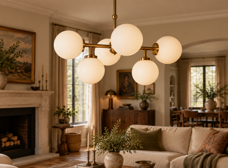 Candeeiro suspenso branco vintage