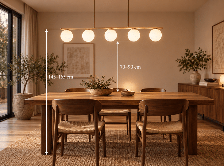 Installation height of a ceiling light