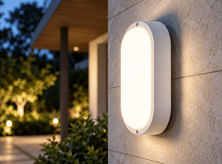 Luminária de teto instalada na entrada de uma casa