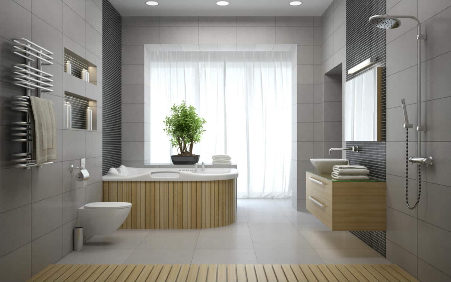 ideias de iluminação LED para casas de banho