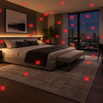 Dormitorio con decoración de estilo moderno