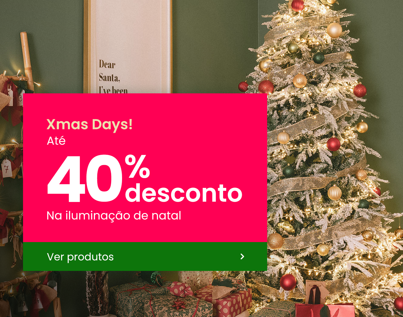 Descontos na iluminação de Natal: Xmas Days