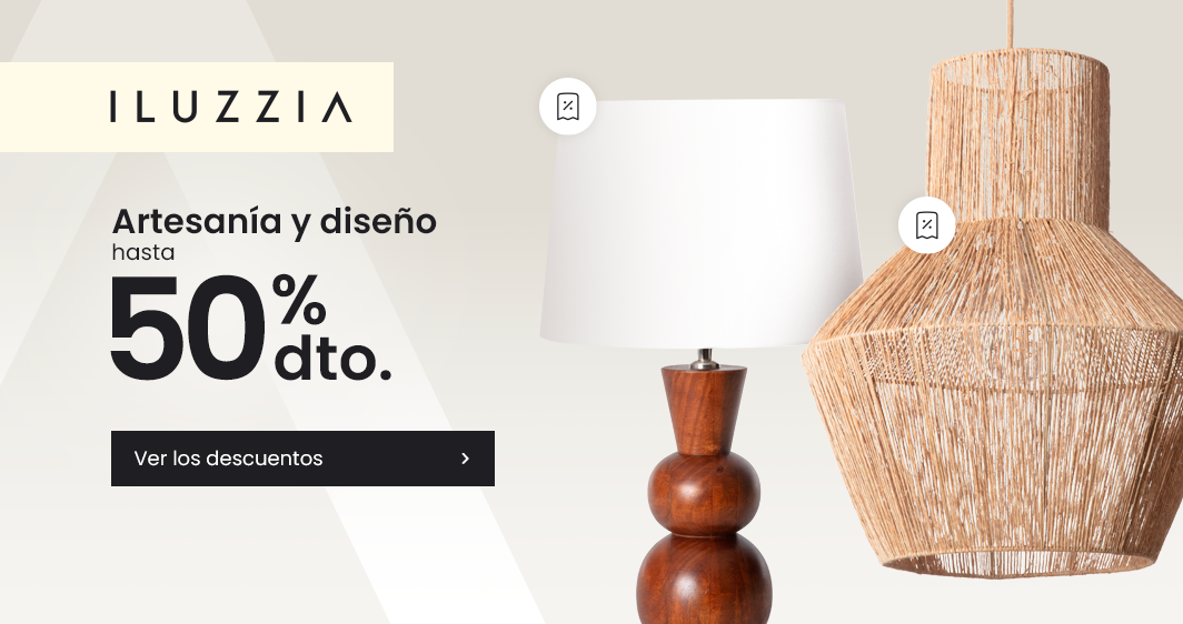 Hasta 50% de descuento en lámparas Iluzzia