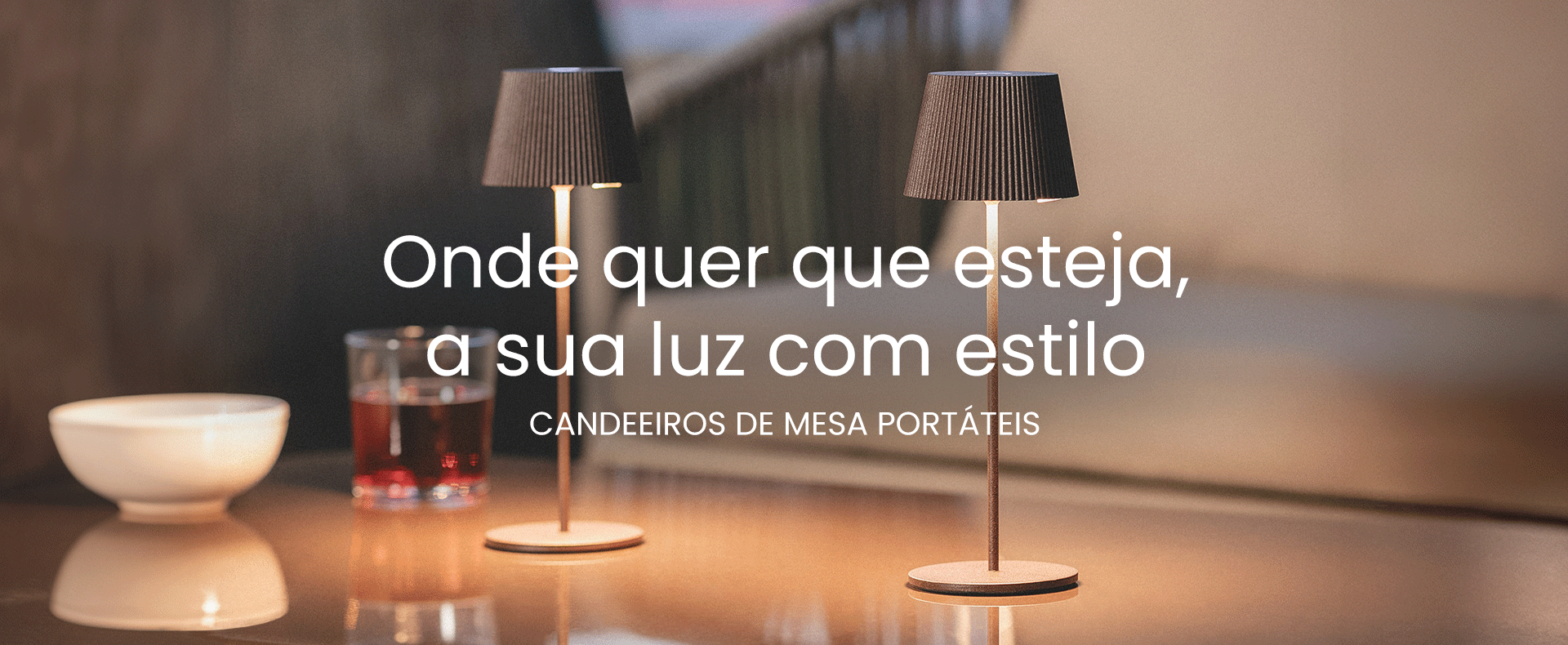 Candeeiros de mesa exteriores