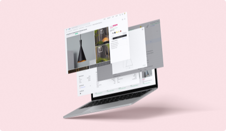 Imagem portátil com diferentes ecrãs do novo sítio Web